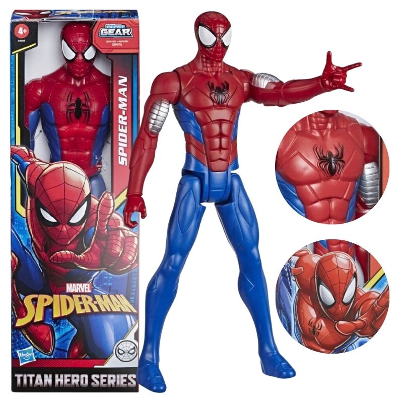 Zabawka Figurka Spider-Man Marvel Dla Dziecka Duża 30 Cm Armored Z Ochraniaczami Figurki Dla Dzieci +4