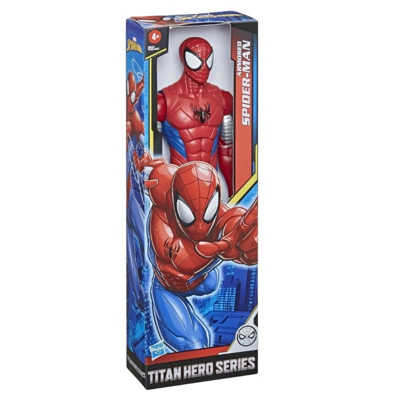 Zabawka Figurka Spider-Man Marvel Dla Dziecka Duża 30 Cm Armored Z Ochraniaczami Figurki Dla Dzieci +4
