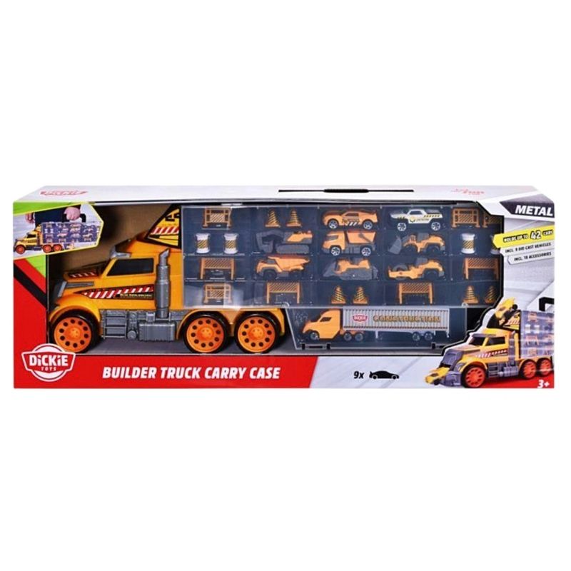 Dickie Toys Transporter Budowlany Duży Samochód Walizka Na Autka 3+