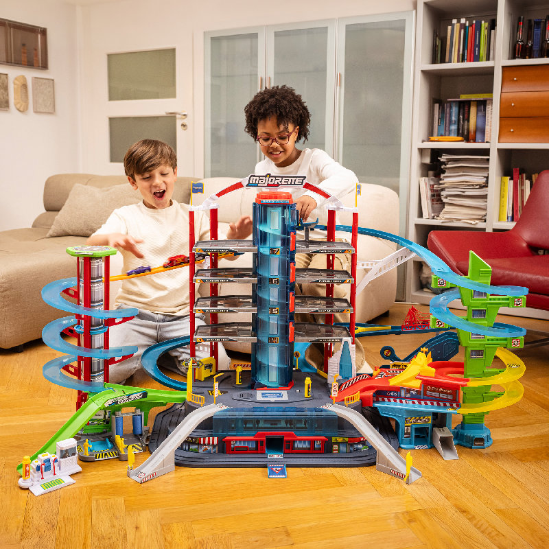 Majorette Super City Garage Garaż Duży XXL + 6 Pojazdów 5+
