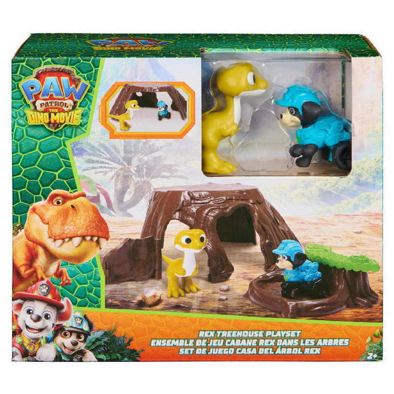 Psi Patrol i Dinozaury Dino Movie Domek Na Drzewie Zabawka Figurka Rexa i Dinozaur Timmy