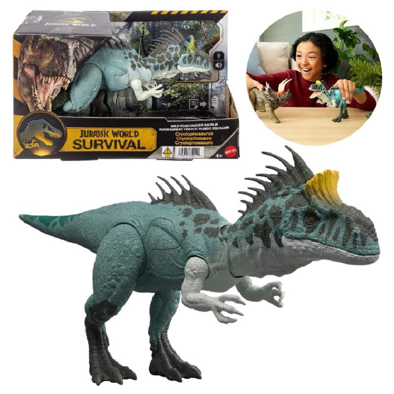 Jurassic World Survival Crylophosaurus Ryczący Dinozaur Kriolofozaur Figurka Dla Dzieci 4+