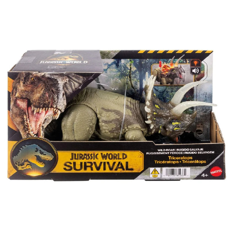 Jurassic World Survival Ryczący Dinozaur Triceratops Figurka Dla Dzieci Na Prezent 4+