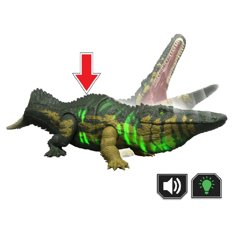 Jurassic World Survival Ryczący Dinozaur Stomatosuchus Figurka Dla Dzieci Na Prezent 4+