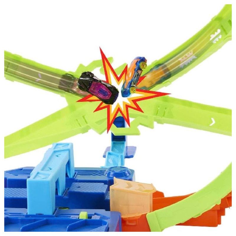  Tor Wyścigowy Hot Wheels Hipersfera Stunt Tracks Zestaw Z Samochodzikiem Dla Dzieci 5+