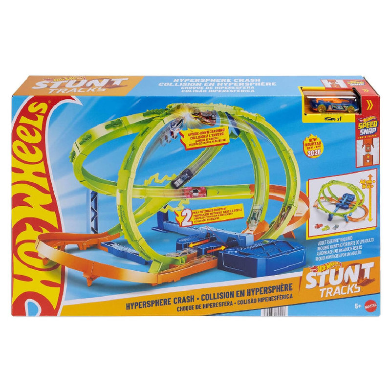  Tor Wyścigowy Hot Wheels Hipersfera Stunt Tracks Zestaw Z Samochodzikiem Dla Dzieci 5+