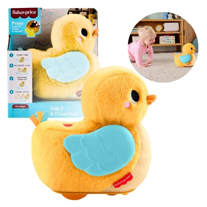 Fisher Price Jeżdżąca Kaczka Dziwaczka Interaktywna Zabawka Edukacyjna Dla Dzieci 4w1