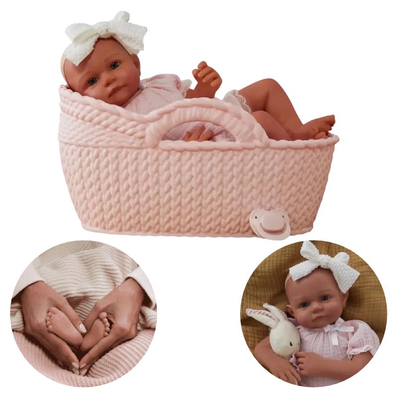 Bobas Baby Born Baby Doll Girl Duża Interaktywna Lalka Dziewczynka Zestaw Ubranka Smoczek 43 Cm 