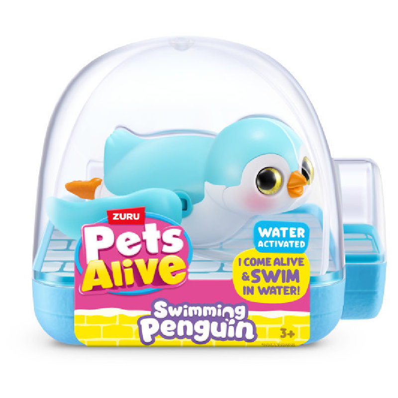  Zuru Pets Alive Swimming Penguin Figurka Pływającego Pingwina W Wodzie Niebieski 3+