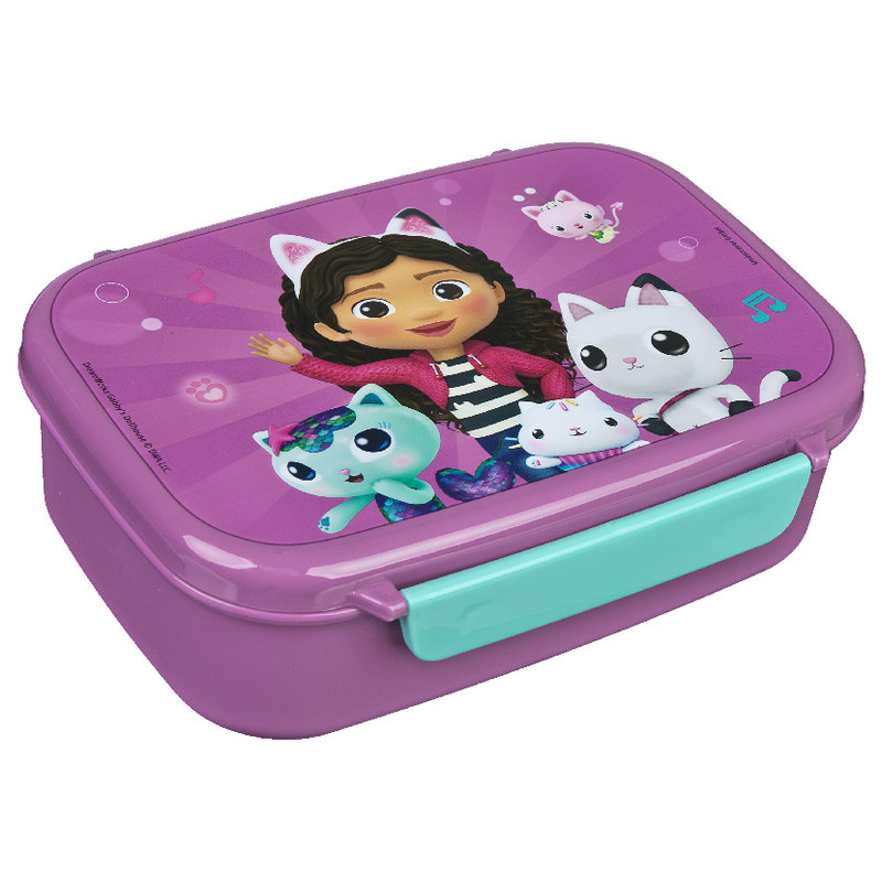 Śniadaniówka Z Przegródką Pojemnik Dla Dziecka Lunchbox Do Szkoły Dla Dzieci Koci Domek Gabi