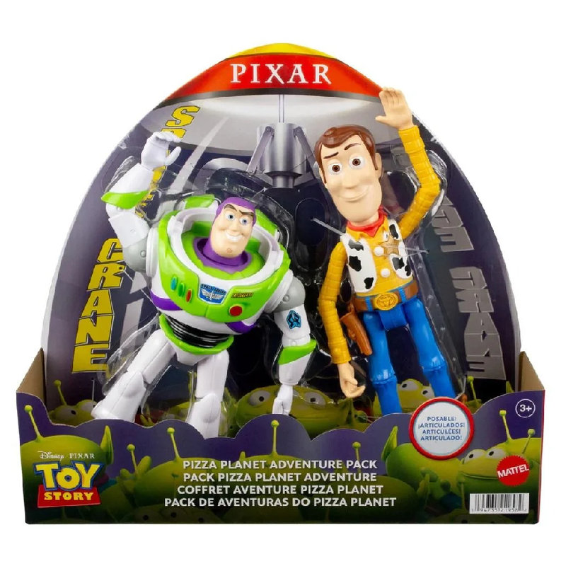 Mattel Disney Pixar Toy Story Pizza Planet Zestaw Astronauta Buzz Astral + Szeryf Chudy 3+